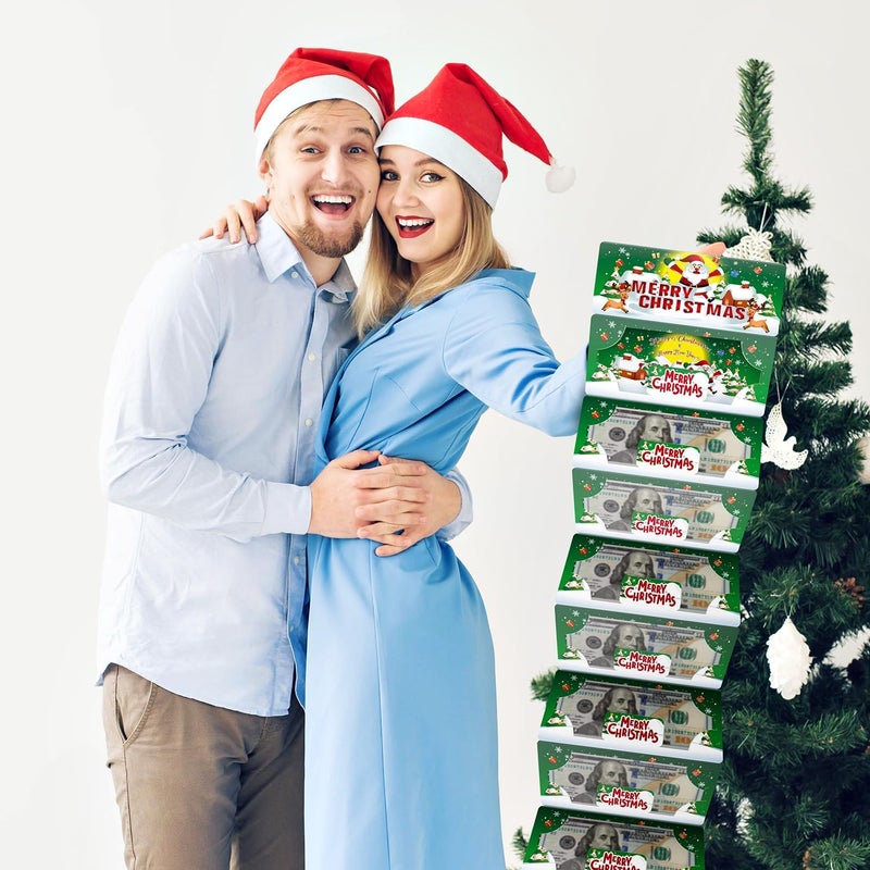 XiaosRen 2PCS Christmas Envelope Money Holder with 10 Slots, Surprise Cash Gift Card Holders for Men Women Girls Boys Xmas Party Supplies. - Image 5